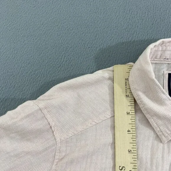 Abercrombie & Fitch Top Button Up Boyfriend Size XL Long Sleeve Pink Soft Cotton - Picture 7 of 16